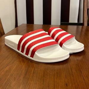 Adidas Adilette Slides Sandals Shoes new  IG9286 red Italy Mens Size 13